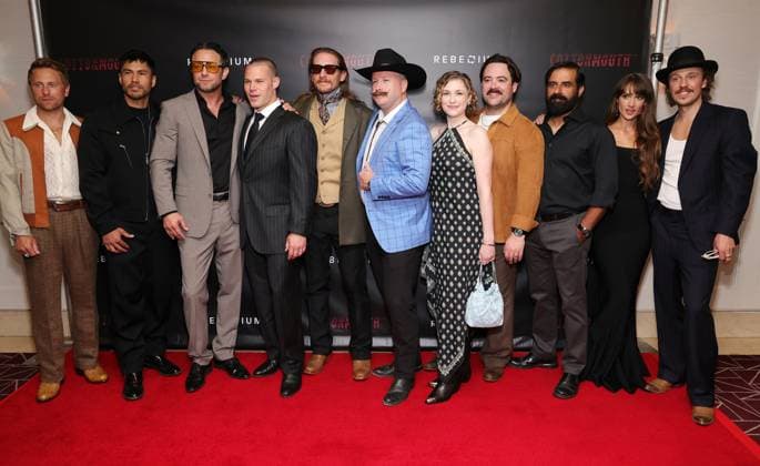 Premiere of Cottonmouth held at the The London West Hollywood Featuring: Golden Garnick, Eric Nelsen, James Landry Hebert, Randy Wayne, Alexandra Harris, Abbie Cobb, Martin Sensmeier, James Austin Kerr, Brock Harris, Guests Where: Los Angeles, California, United States When: 08 Jun 2025 Credit: Faye s Vision Cover Images EDITORIAL USE ONLY. NOT FOR USE BY NEWSPAPERS BASED IN THE UK. Copyright: xx coverimg54828698