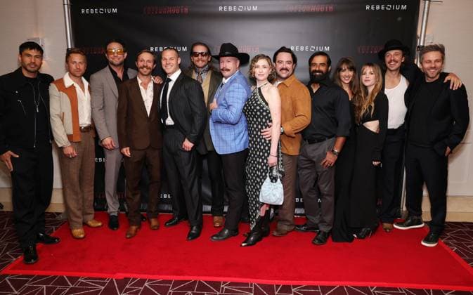Premiere of Cottonmouth held at the The London West Hollywood Featuring: Golden Garnick, Eric Nelsen, James Landry Hebert, Randy Wayne, Alexandra Harris, Abbie Cobb, Martin Sensmeier, James Austin Kerr, Brock Harris, Guests Where: Los Angeles, California, United States When: 08 Jun 2025 Credit: Faye s Vision Cover Images EDITORIAL USE ONLY. NOT FOR USE BY NEWSPAPERS BASED IN THE UK. Copyright: xx coverimg54828702