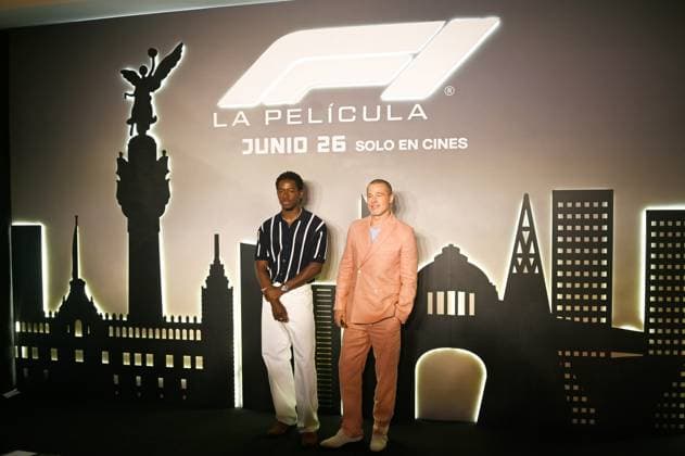 F1: The Movie Photocall Damson Idris and Brad Pitt attend Photocall for F1: The Movie at Sofitel Hotel. on June 9, 2025 in Mexico City, Mexico. (Photo by Carlos Tischler Eyepix Group) Copyright: xCarlosxTischler xEyepixxGroupx CT_09062025_124308