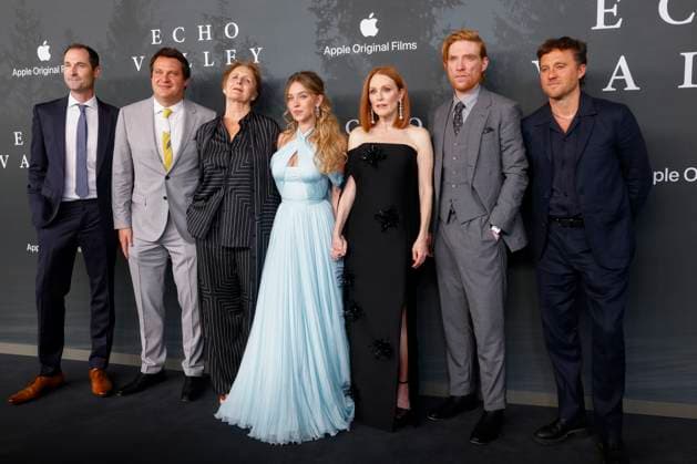 Echo Valley European Premiere at the BFI Southbank in London - 10 Jun 2025 Brad Ingelsby, Michael Pruss, Fiona Shaw, Sydney Sweeney, Julianne Moore, Domhnall Gleeson and Michael Pearce attend the Echo Valley European Premiere at the BFI Southbank in Waterloo, London. London United Kingdom Copyright: xCatxMorleyx xSOPAxImagesx Cat Morley_Echo Valley European Premiere_Brad Ingelsby, Michael Pruss, Fiona Shaw, Sydney Sweene(2)