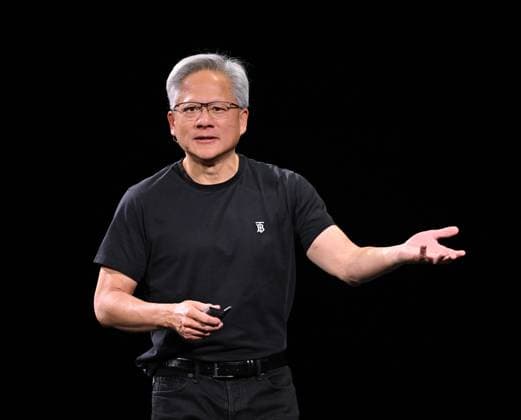 NVIDIA founder and CEO Jensen Huang speaks at NVIDIA GTC Paris VivaTech 2025 PARIS, FRANCE - JUNE 11: NVIDIA founder and CEO Jensen Huang speaks during the NVIDIA GTC Paris keynote, part of the 9th edition of the VivaTech technology startup and innovation fair, held at the Dôme de Paris in the Porte de Versailles exhibition center in Paris on June 11, 2025. Mustafa Yalcin Anadolu Paris France. Editorial use only. Please get in touch for any other usage.  Copyright: x2025xAnadoluxMustafaxYalcinx