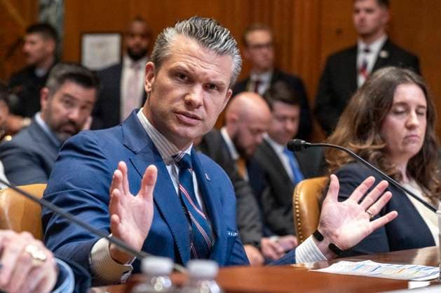 News Themen der Woche KW24 News Bilder des Tages U.S. Defense Secretary Pete Hegseth testifies during a hearing before the Senate Appropriations Committee on Capitol Hill, in Washington, DC on Wednesday, June 11, 2025.  WAP20250611529 KenxCedeno