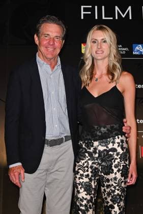 Taormina, 71st Taormina Film Festival 2025 - Day 2, Red Carpet. Pictured: Dennis Quaid, Laura Savoie,  Copyright: xManuelexMangiarottix xipa-agency.netx xMangiarottix xD avanzox IPA_Agency_IPA58941531