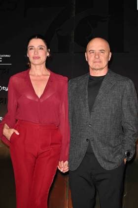 Taormina, 71st Taormina Film Festival 2025 - Day 2, Red Carpet. In the photo: Luisa Ranieri, Luca Zingaretti  Copyright: xManuelexMangiarottix xipa-agency.netx xMangiarottix xD avanzox IPA_Agency_IPA58941587