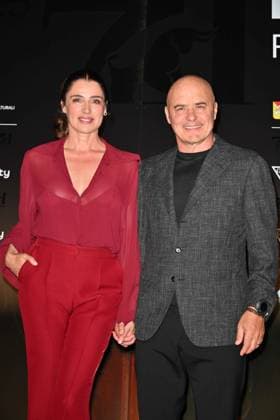 Taormina, 71st Taormina Film Festival 2025 - Day 2, Red Carpet. In the photo: Luisa Ranieri, Luca Zingaretti  Copyright: xManuelexMangiarottix xipa-agency.netx xMangiarottix xD avanzox IPA_Agency_IPA58941592