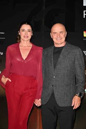 Taormina, 71st Taormina Film Festival 2025 - Day 2, Red Carpet. In the photo: Luisa Ranieri, Luca Zingaretti  Copyright: xManuelexMangiarottix xipa-agency.netx xMangiarottix xD avanzox IPA_Agency_IPA58941594
