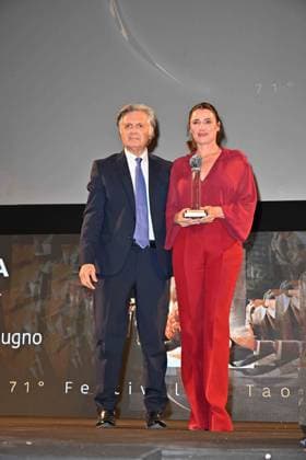Taormina, 71st Taormina Film Festival 2025 - Day 2, Awards Ceremony. In the photo: Luisa Ranieri  Copyright: xManuelexMangiarottix xipa-agency.netx xMangiarottix xD avanzox IPA_Agency_IPA58941757