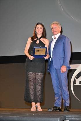 Taormina, 71st Taormina Film Festival 2025 - Day 2, Awards Ceremony. In the photo: Donatella Finocchiaro  Copyright: xManuelexMangiarottix xipa-agency.netx xMangiarottix xD avanzox IPA_Agency_IPA58941818