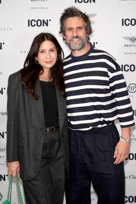 Chryssanthi Kavazi mit Ehemann Tom Beck beim ICON Summer in the City - Dinner in der Manon Brasserie Nouvelle im Hotel Roomers. Berlin, 11.06.2025 *** Chryssanthi Kavazi with husband Tom Beck at the ICON Summer in the City Dinner at the Manon Brasserie Nouvelle in the Hotel Roomers Berlin, 11 06 2025 Foto:xT.xBartillax xFuturexImagex icon_5727