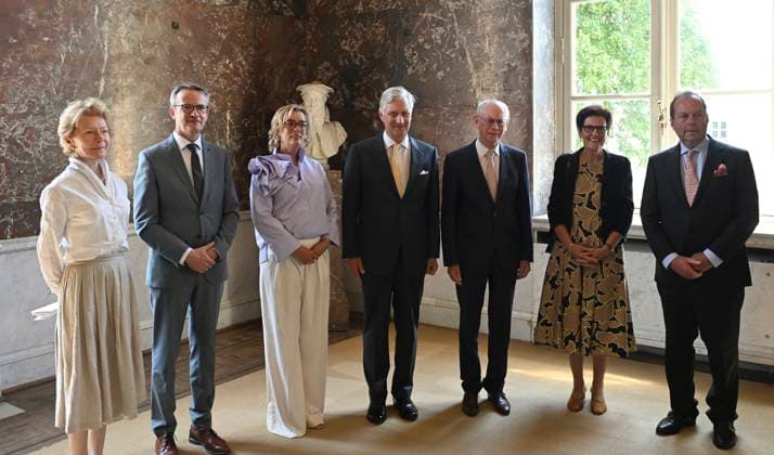 Presentation Of The 2025 Francqui Prize BRUSSELS, BELGIUM - JUNE 12 : King Philippe presents the Francqui 2025 Prize in Human Sciences to Professor Ine Van Hoyweghen of the Katholieke Universiteit Leuven, at the Palais des Académies in Brussels. Professor Ine Van Hoyweghen receives this prize for her interdisciplinary work on the social and ethical dimensions of biomedical sciences and technological innovation..on June 12, 2025 in Brussels, Belgium, 12 06 2025 Brussels Belgium  Copyright: xBertxVanxDenxBrouckex