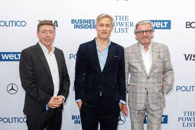 Award - The Power List - Germany s Top 50 Thomas Schulz, Ulf Poschardt und Stefan Wolf bei The Power List - Germany s Top 50 im Restaurant Sphere im Fernsehturm am 05.06.2025 in Berlin Copyright: xEventpressxKochanx