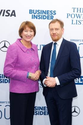 Award - The Power List - Germany s Top 50 Hildegard Müller und Michael Kretschmer bei The Power List - Germany s Top 50 im Restaurant Sphere im Fernsehturm am 05.06.2025 in Berlin Copyright: xEventpressxKochanx