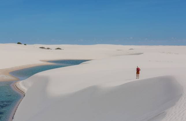 Creative Highlights Symbolfotos Lagoonen in der Wüste des Lencois Maranhenses National Park, Brasilien. Ungewöhnliche Naturlandschaften. Lagoons in the desert of Lencois Maranhenses National Park, Brazil. Unusual natural landscapes. (License=RF) ,model released, Symbolfoto Copyright: xZoonar.com GalynaxAndrushkox 23494684 ,model released, Symbolfoto ,property released