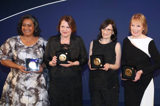 Presentation of the LOréal UNESCO International Award for Women in Science at UNESCO, Paris Winner for Africa and the Arab States Professor Priscilla Baker, Analytical Chemistry Winner for Europe Professor Claudia Felser, Condensed Matter Physics Winner for Latin America and the Caribbean Professor Maria Teresa Dova, Particle and Field Physics and Laureate for North America Professor Barbara Finlayson Pitts, Environmental Sciences International LOréal UNESCO for Women in Science Awards Ceremony at UNESCO in Paris, France on June 12, 2025 Bertrand Rindoff Bestimage Ceremony of the LOréal UNESCO for Women in Science Awards Ceremony at UNESCO in Paris, France on June 12, 2025 Paris France  Copyright: xBERTRANDxRINDOFFxPETROFFx xBESTIMAGExBERTRANDxRINDOFFxPETROFFx xBESTIMAGEx