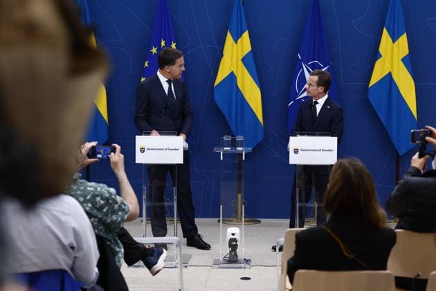 News Themen der Woche KW24 News Bilder des Tages STOCKHOLM, SVERIGE 20250613 Statsminister Ulf Kristersson och Natos generalsekreterare Mark Rutte under pressträff i Rosenbad STOCKHOLM SVERIGE x60160x *** STOCKHOLM, SWEDEN 20250613 Prime Minister Ulf Kristersson and NATO Secretary General Mark Rutte during a press conference in Rosenbad STOCKHOLM SWEDEN x60160x  Copyright: xStefanxJerrevang TTx KRISTERSSON OCH RUTTE PRESSTRÄFF 6drfD6DRdOA