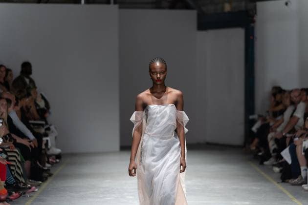 June 13, 2025, London, England, United Kingdom: The BA Fashion students from the University of Westminster are presenting their annual graduate show this evening in London. The event opens at 18:30 at Ambika P3, featuring runway presentations that highlight the final-term collections crafted by undergraduates in their final year. Attendees can expect a diverse display of menswear and womenswear, textile innovation, tailoring and experimental design, reflecting each studentÃ¢â‚¬â ¢s creative identity and technical proficiency. The show aims to mark the culmination of years of academic and practical training, offering observers insight into the next generation of designers entering the industry. London United Kingdom - ZUMAp242 20250613_zip_p242_017 Copyright: xJoaoxDanielxPereirax