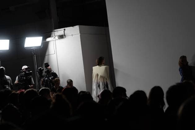 June 13, 2025, London, England, United Kingdom: The BA Fashion students from the University of Westminster are presenting their annual graduate show this evening in London. The event opens at 18:30 at Ambika P3, featuring runway presentations that highlight the final-term collections crafted by undergraduates in their final year. Attendees can expect a diverse display of menswear and womenswear, textile innovation, tailoring and experimental design, reflecting each studentÃ¢â‚¬â ¢s creative identity and technical proficiency. The show aims to mark the culmination of years of academic and practical training, offering observers insight into the next generation of designers entering the industry. London United Kingdom - ZUMAp242 20250613_zip_p242_018 Copyright: xJoaoxDanielxPereirax