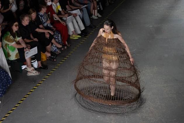 June 13, 2025, London, England, United Kingdom: The BA Fashion students from the University of Westminster are presenting their annual graduate show this evening in London. The event opens at 18:30 at Ambika P3, featuring runway presentations that highlight the final-term collections crafted by undergraduates in their final year. Attendees can expect a diverse display of menswear and womenswear, textile innovation, tailoring and experimental design, reflecting each studentÃ¢â‚¬â ¢s creative identity and technical proficiency. The show aims to mark the culmination of years of academic and practical training, offering observers insight into the next generation of designers entering the industry. London United Kingdom - ZUMAp242 20250613_zip_p242_040 Copyright: xJoaoxDanielxPereirax