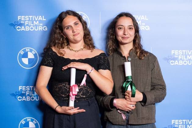 Cabourg XXX Photocall Sarah Henochsberg and producer Jeanne Breteau are awarded the Student Jury Prize and Short Film Prize during the 39th Cabourg Film Festival in Cabourg, France on June 13, 2025. Photo by Aurore Marechal ABACAPRESS.COM Cabourg France  Copyright: xMarechalxAurore ABACAx