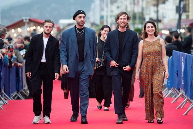 Cabourg Award Ceremony Red Carpet Rod Paradot, Wyssem Romdhane, Arnaud Delmarle and Lea Oury attending the awards ceremony red carpet as part of the 39th Cabourg Film Festival in Cabourg, France on June 13, 2025. Photo by Aurore Marechal ABACAPRESS.COM Cabourg France  Copyright: xMarechalxAurore ABACAx