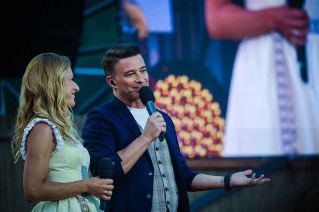 13.06.2025, Bad Kleinkirchheim, AUT, Unterwegs in Kärnten, Wenn die Musi Spielt, Pressekonferenz, Bild Stefanie Hertel, Marco Ventre,