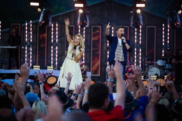 13.06.2025, Bad Kleinkirchheim, AUT, Unterwegs in Kärnten, Wenn die Musi Spielt, Pressekonferenz, Bild Stefanie Hertel, Marco Ventre,