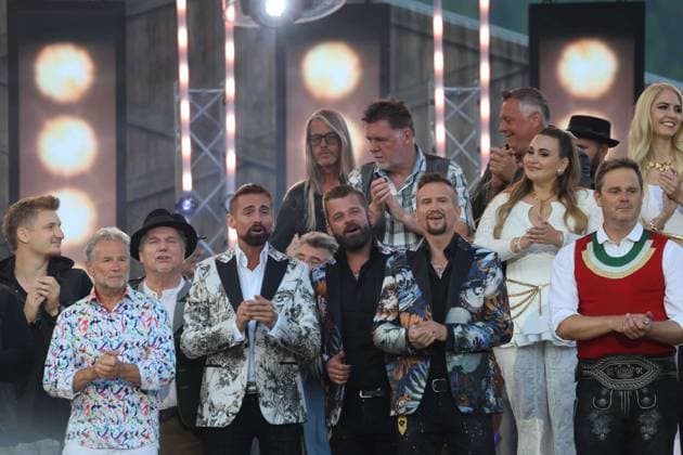 13.06.2025, Bad Kleinkirchheim, AUT, Unterwegs in Kärnten, Wenn die Musi Spielt, Pressekonferenz, Bild Die Grubertaler,