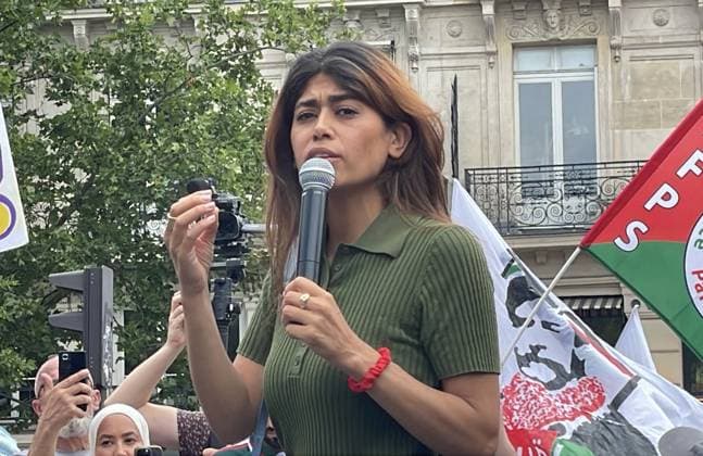 Pro-Palestinian supporters gather in solidarity with the people of Gaza PARIS, FRANCE - JUNE 14: Member of the European Parliament (MEP) Rima Hassan speaks during Pro-Palestinian supporters gather in solidarity with the people of Gaza on June 14, 2025, in Paris, France. Esra Taskin Anadolu Paris France. Editorial use only. Please get in touch for any other usage.  Copyright: x2025xAnadoluxEsraxTaskinx