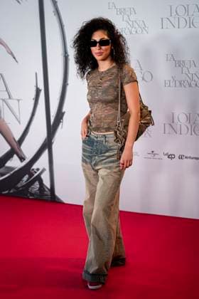 Lola Indigo concert photocall, Madrid, Spain - 14 Jun 2025 Mina El Hammani attends to Lola Indigo concert photocall at Riyadh Air Metropolitano Stadium on 14 Jun, 2025 in Madrid, Spain. (Credit: A. Perez Meca Alfa Images) Madrid Riyadh Air Metropolitano Stadium Madrid Spain Copyright: x x2025xA.xPerezxMeca AlfaxImagesx
