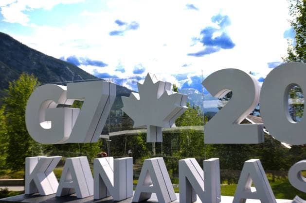 G7 Gipfel der Regierungschefs Kanada 14.05.2025, Canada, Alberta, Banff, Internationales Medien Centrum für den G7 Gipfel der Regierungschefs im Nationalpark Kananaskis Lodge Village, Â Banff Alberta Canada