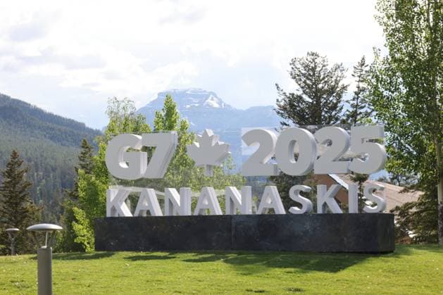 G7 Gipfel der Regierungschefs Kanada 14.05.2025, Canada, Alberta, Banff, Internationales Medien Centrum für den G7 Gipfel der Regierungschefs im Nationalpark Kananaskis Lodge Village, Banff Alberta Canada