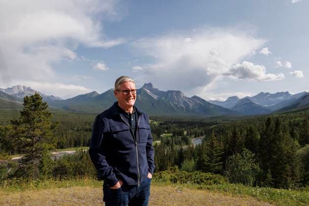 Prime Minister Keir Starmer arrives at the G7 15 06 2025. Kananaskis, Canada. Prime Minister Keir Starmer takes a walk to look at the mountains as he arrives at the G7 World Leaders Summit in the Kananaskis., Credit:Simon Dawson Avalon Canada, Kananaskis  Copyright: xSimonxDawsonx xAvalonx 1011358775