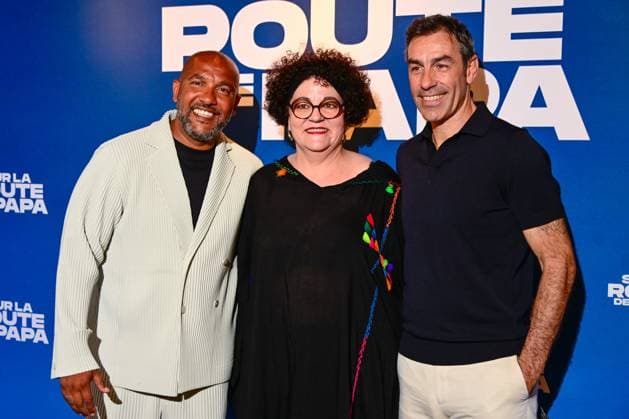 CELEBRITES : Avant Premiere du film SUR LA ROUTE DE PAPA - Paris - 16 06 2025 Olivier Dacourt , Farida Ouchani and Robert Pires attend the SUR LA ROUTE DE PAPA premiere on June 16, 2025 in Paris, France. ( Photo by Dante Badano PSNewz ) ParisFrance  Copyright: xx