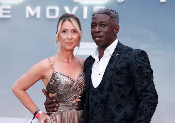 Abdul Salis arrives on the red carpet for the Apple Original Films & Warner Bros. Pictures F1 World Premiere in Times Square on Monday, June 16, 2025 in New York City.  NYP20250616162 JOHNxANGELILLO