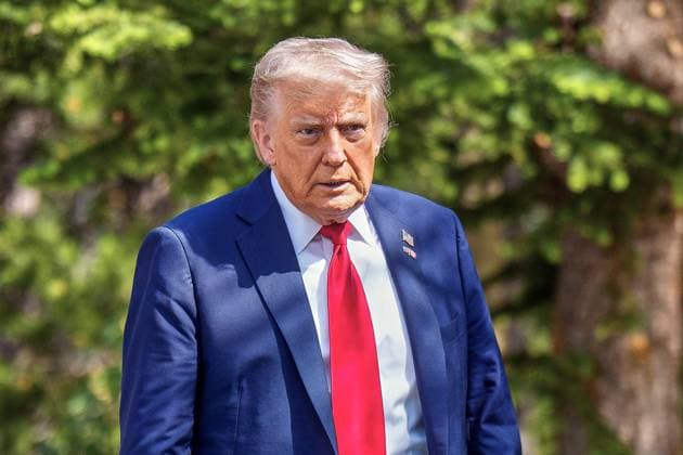 Kananaskis, Alberta, Kanada, 16.06.2025: Mountain Lodge: G7-Gipfel 2025: US-Präsident Donald Trump (Foto: Michael Kappeler Pool) Copyright: xMichaelxKappeler Pool dtsxNachrichtenagenturx dts_71129