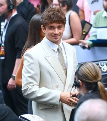 F1 World Premiere - Arrival - Charles Leclerc F1 Ferrari driver Charles Leclerc with his girlfriend Alexandra Saint Mleux arrive at the F1 movie world premiere in Times Square, New York on June 16, 2025. Photo by Charles Guerin ABACAPRESS.COM New York City NY United States  Copyright: xGuerinxCharles ABACAx