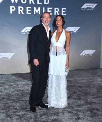 June 16, 2025, New York, Ny, United States: Brad Pitt and Ines de Ramon attend the World Premiere of Apple Original Films F1: The Movie at Times Square in New York. June 16, 2025. New York United States - ZUMAp281 20250616_zea_p281_031 Copyright: xPhotoxImagexPressx