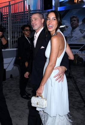 June 16, 2025, New York, Ny, United States: Brad Pitt and Ines de Ramon attend the World Premiere of Apple Original Films F1: The Movie at Times Square in New York. June 16, 2025. New York United States - ZUMAp281 20250616_zea_p281_039 Copyright: xPhotoxImagexPressx