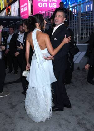 June 16, 2025, New York, Ny, United States: Ines de Ramon and Brad Pitt attend the World Premiere of Apple Original Films F1: The Movie at Times Square in New York. June 16, 2025. New York United States - ZUMAp281 20250616_zea_p281_047 Copyright: xPhotoxImagexPressx