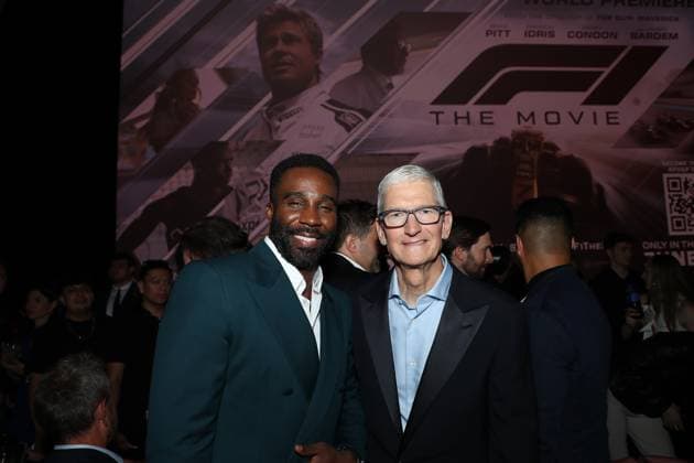 World premiere of Apple Original Films F1 The Movie at Cipriani 42nd Street. F1 The Movie will be released in theatre s and in IMAX in partnership Warner Bros. Pictures on June 27, 2025 Featuring: Tramell Tillman and Tim Cook Where: New York, New York, United States When: 16 Jun 2025 Credit: Marion Curtis StarPix for Apple Original Films INSTARimages EDITORIAL USE ONLY. NOT FOR USE BY NEWSPAPERS BASED IN THE UK. Copyright: xx instar54848246