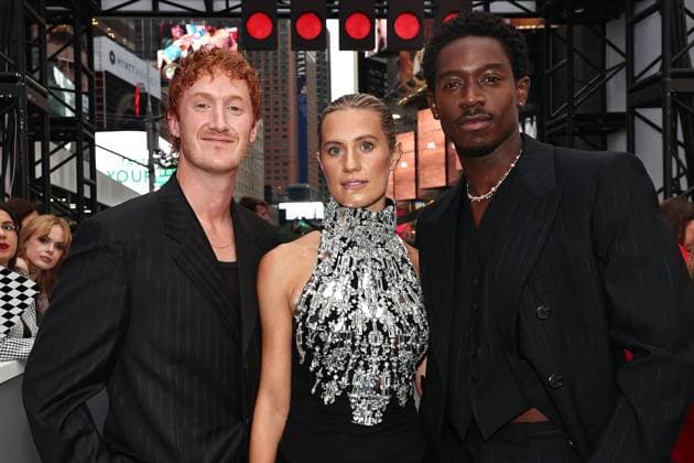 Red carpet arrivals for the World Premiere of Apple Original Films F1 The Movie in Times Square. F1 The Movie will be released in theatre s and in IMAX in partnership with Warner Bros. Pictures on June 27, 2025 Featuring: Will Merrick, Callie Cooke and Damson Idris Where: New York, New York, United States When: 16 Jun 2025 Credit: Dave Allocca Starpix INSTARimages EDITORIAL USE ONLY. NOT FOR USE BY NEWSPAPERS BASED IN THE UK. Copyright: xx instar54848333