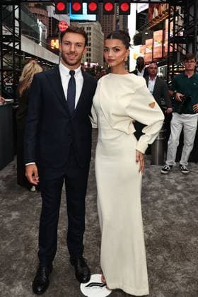 Red carpet arrivals for the World Premiere of Apple Original Films F1 The Movie in Times Square. F1 The Movie will be released in theatre s and in IMAX in partnership with Warner Bros. Pictures on June 27, 2025 Featuring: Pierre Gasly and Fransisca Cerqueira Gomes Where: New York, New York, United States When: 16 Jun 2025 Credit: Dave Allocca Starpix INSTARimages EDITORIAL USE ONLY. NOT FOR USE BY NEWSPAPERS BASED IN THE UK. Copyright: xx instar54848340