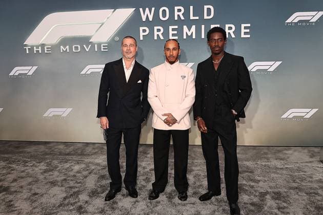 Red carpet arrivals for the World Premiere of Apple Original Films F1 The Movie in Times Square. F1 The Movie will be released in theatre s and in IMAX in partnership with Warner Bros. Pictures on June 27, 2025 Featuring: Brad Pitt, Lewis Hamilton and Damson Idris Where: New York, New York, United States When: 16 Jun 2025 Credit: Dave Allocca Starpix INSTARimages EDITORIAL USE ONLY. NOT FOR USE BY NEWSPAPERS BASED IN THE UK. Copyright: xx instar54848358