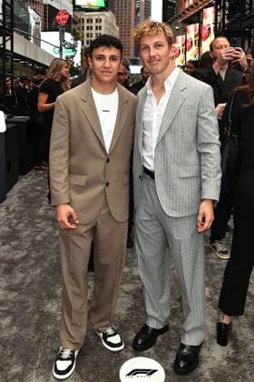 Red carpet arrivals for the World Premiere of Apple Original Films F1 The Movie in Times Square. F1 The Movie will be released in theatre s and in IMAX in partnership with Warner Bros. Pictures on June 27, 2025 Featuring: Isack Hadjar and Liam Lawson Where: New York, New York, United States When: 16 Jun 2025 Credit: Dave Allocca Starpix INSTARimages EDITORIAL USE ONLY. NOT FOR USE BY NEWSPAPERS BASED IN THE UK. Copyright: xx instar54848310