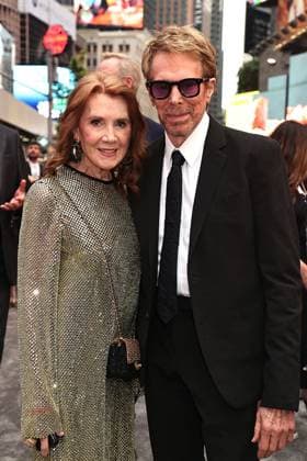 Red carpet arrivals for the World Premiere of Apple Original Films F1 The Movie in Times Square. F1 The Movie will be released in theatre s and in IMAX in partnership with Warner Bros. Pictures on June 27, 2025 Featuring: Jerry Bruckheimer and Linda Bruckheimer Where: New York, New York, United States When: 16 Jun 2025 Credit: Dave Allocca Starpix INSTARimages EDITORIAL USE ONLY. NOT FOR USE BY NEWSPAPERS BASED IN THE UK. Copyright: xx instar54848326