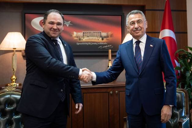 News Themen der Woche KW25 News Bilder des Tages Fuat Oktay - Nikoloz Samkharadze meeting in Ankara ANKARA, TUKIYE - JUNE 17: Chairman of the Turkish Parliament’s Foreign Affairs Committee Fuat Oktay meets Georgia s Chair of Foreign Relations Committee Nikoloz Samkharadze in Ankara, Turkiye on June 17, 2025. Betul Abali Anadolu Ankara Turkey. Editorial use only. Please get in touch for any other usage.  Copyright: x2025xAnadoluxBetulxAbalix
