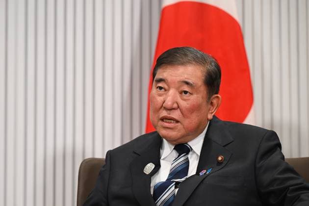 G7 SUMMIT CANADA, Prime Minister of Japan Shigeru Ishiba speaks during a bilateral meeting with Australian Prime Minister Anthony Albanese at the G7 Leaders Summit in Kananaskis, Alberta, Canada, Tuesday, June 17, 2025. ( NO ARCHIVING Kananaskis ALBERTA CANADA  Copyright: xLUKASxCOCHx 20250618157124312888