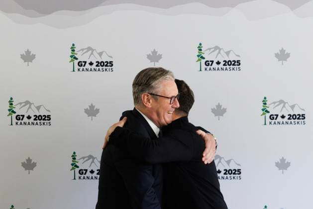Prime Minister Keir Starmer attends the G7 Summit in Canada 17 06 2025. Kananaskis, Canada. Prime Minister Keir Starmer meets Ukrainian President Volodymyr Zelenskyy for a bilateral meeting at the G7 world leaders summit in Kananaskis., Credit:Lauren Hurley Avalon Canada, Kananaskis, Kananaskis  Copyright: xLaurenxHurleyx xAvalonx 1012142509