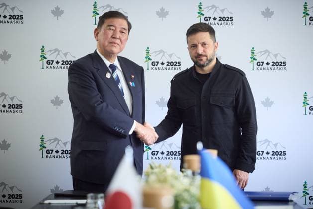 Ukrainian President Volodymyr Zelenskyy attends the G7 Ukrainian President Volodymyr Zelenskyy attends the G7 Summit and meets with officials and representatives of member states in Canada on June 17, 2025. Photo by PRESIDENT OF UKRAINE apaimages Canada Canada Canada 170625_Canada_UPO_00(42).jpeg Copyright: xapaimagesxPRESIDENTxOFxUKRAINEx xapaimagesx