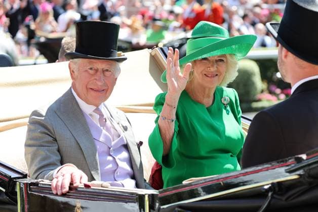 Entertainment Themen der Woche KW25 . 18 06 2025. Ascot , United Kingdom. King Charles III , Queen Camilla and Prince William and Carole Middleton on day two of Royal Ascot, United Kingdom.  xStephenxLockx xi-Imagesx IIM-26028-0049